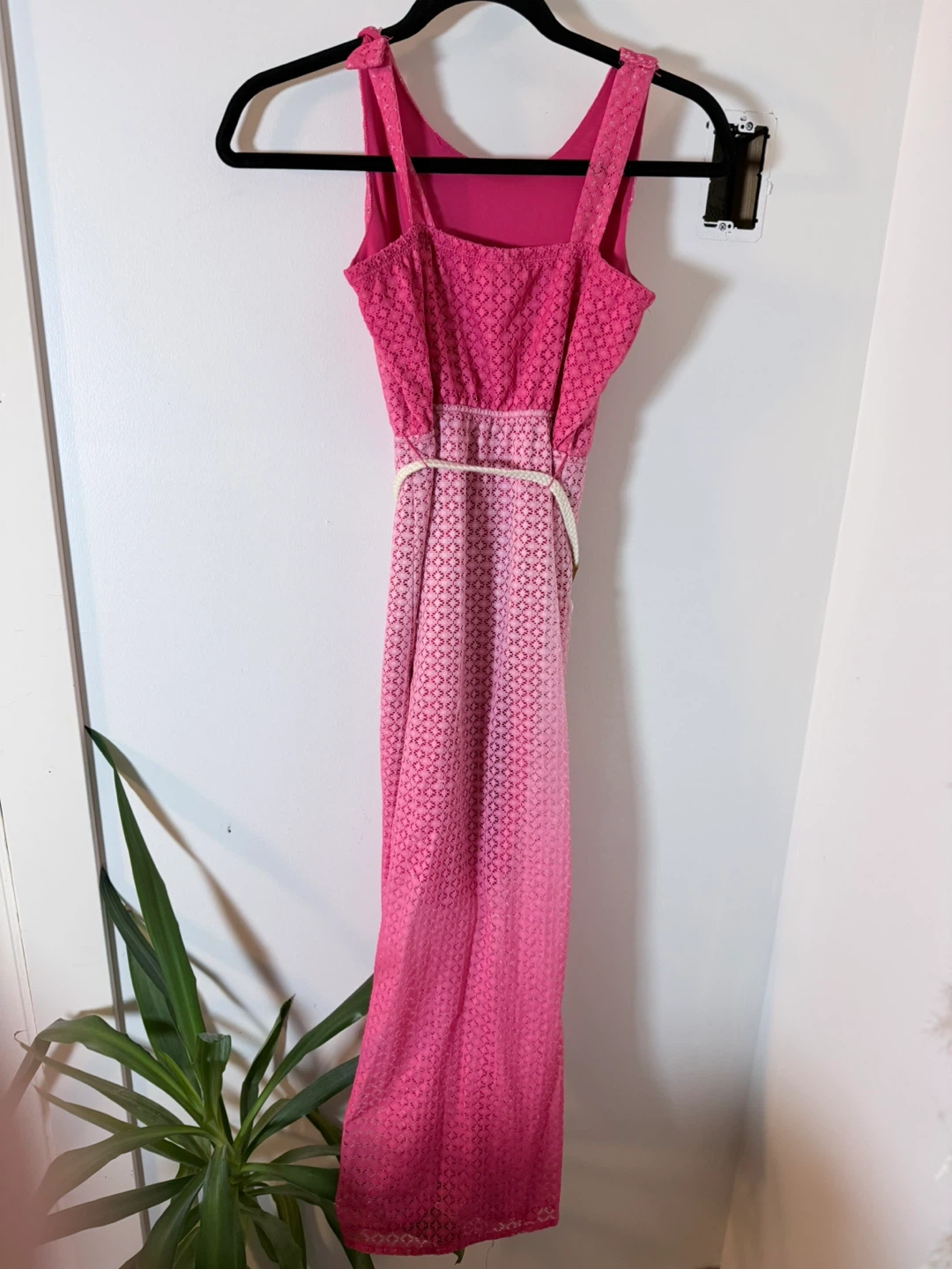 🏆Paper Doll Women's Pink Lace Maxi Dress Size 12 - photo 2