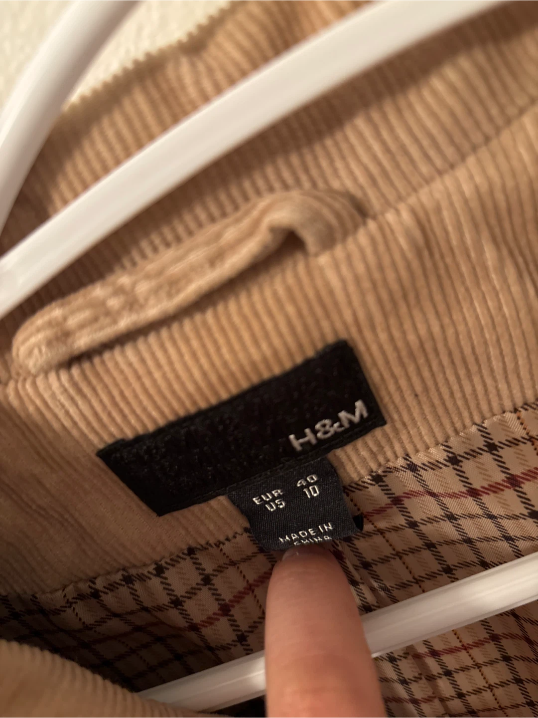 H&M Tan Corduroy Blazer Jacket - US Size 10 - photo 2
