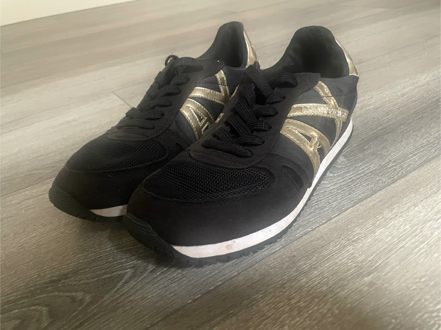 Armani Exchange Black & Gold AX Sneakers - photo 2