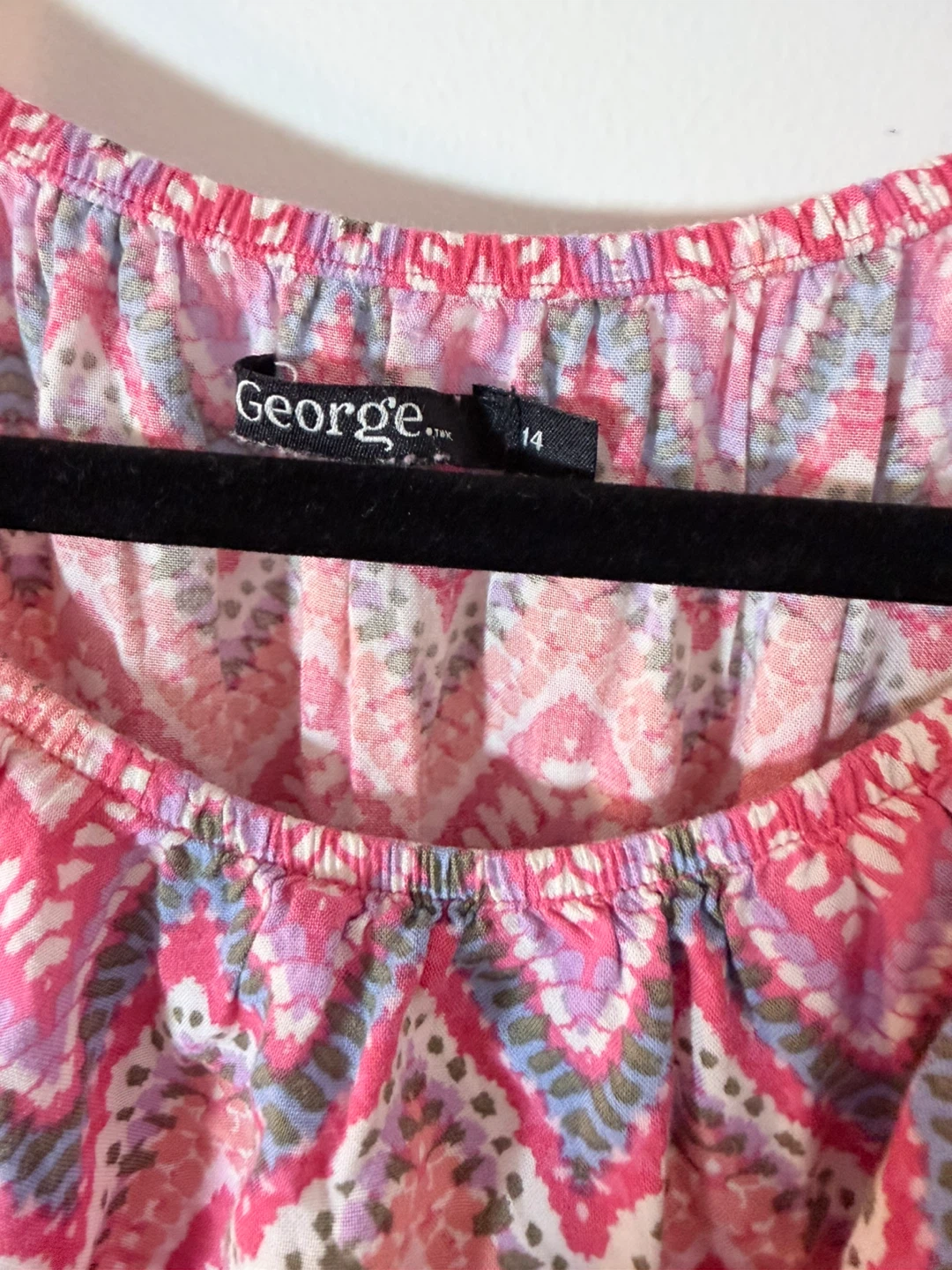 🏆George Girls Pink Chevron Print Jumpsuit Size 14 - photo 3
