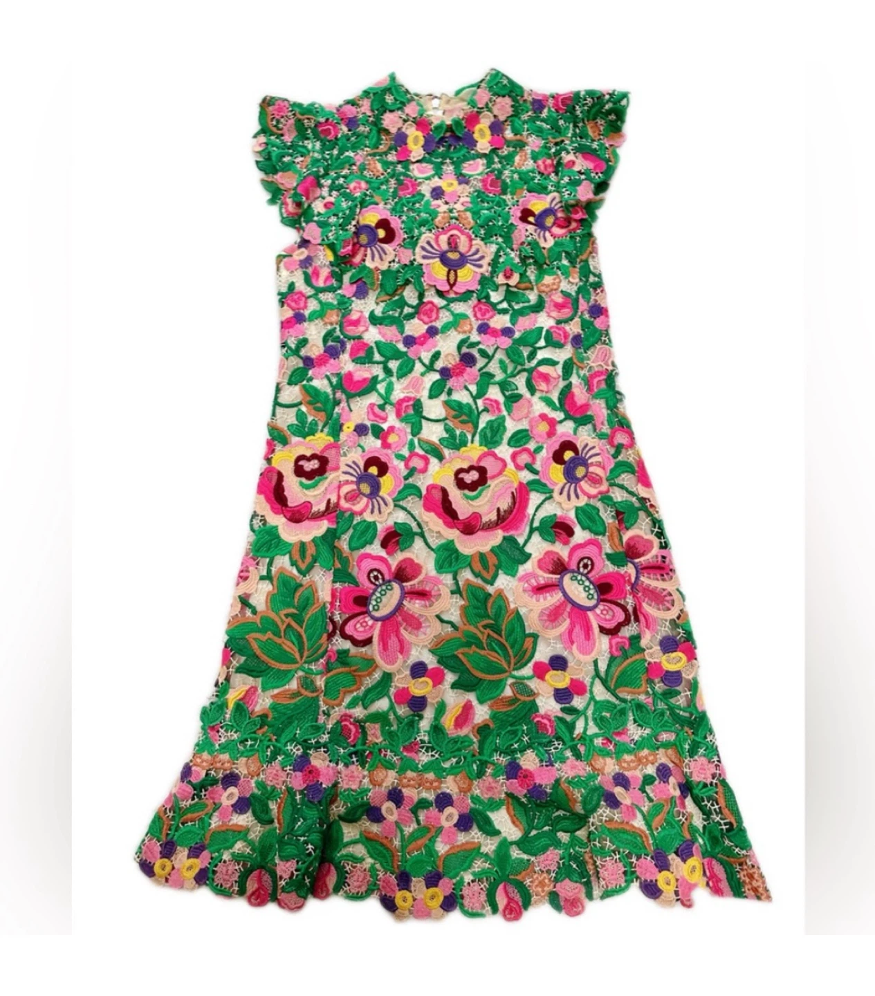 VALENTINO Lace Floral Dress