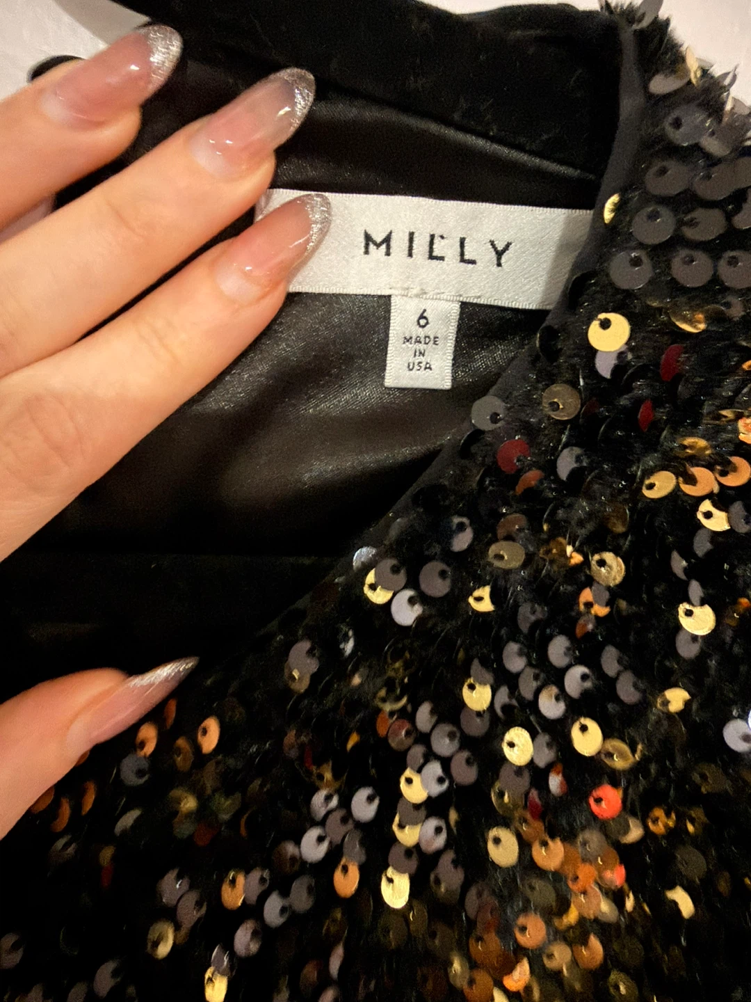Milly Sequin & Feather Trim blouse - photo 4