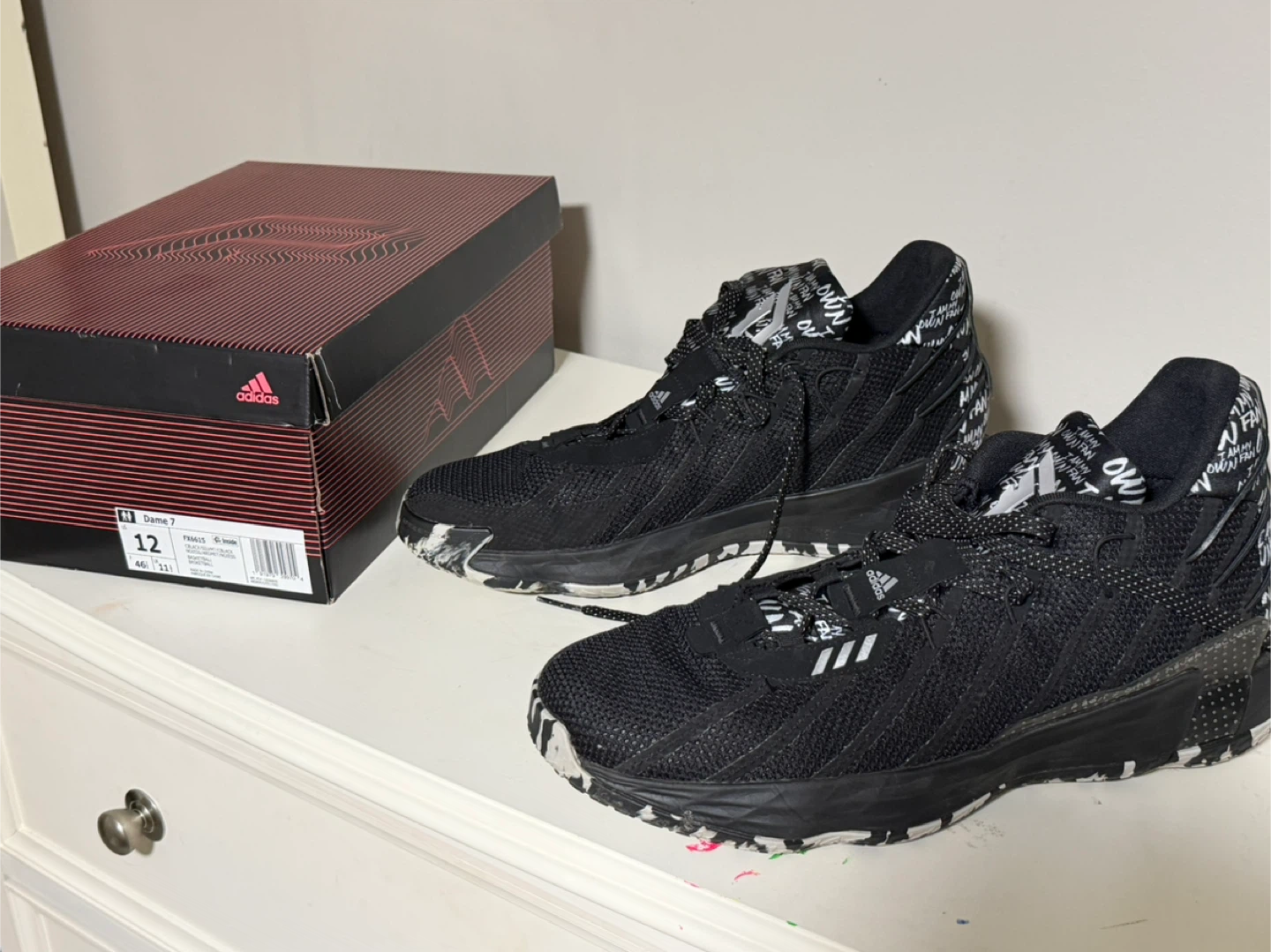 Adidas Dame 7 Basketball Shoes - Men's Size 12