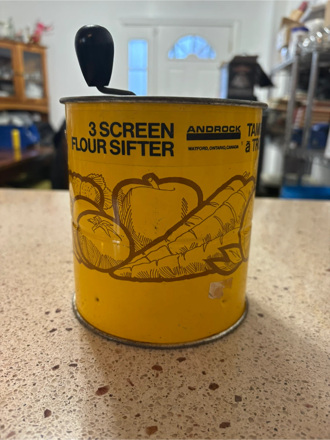 Vintage Androck 3 Screen Flour Sifter