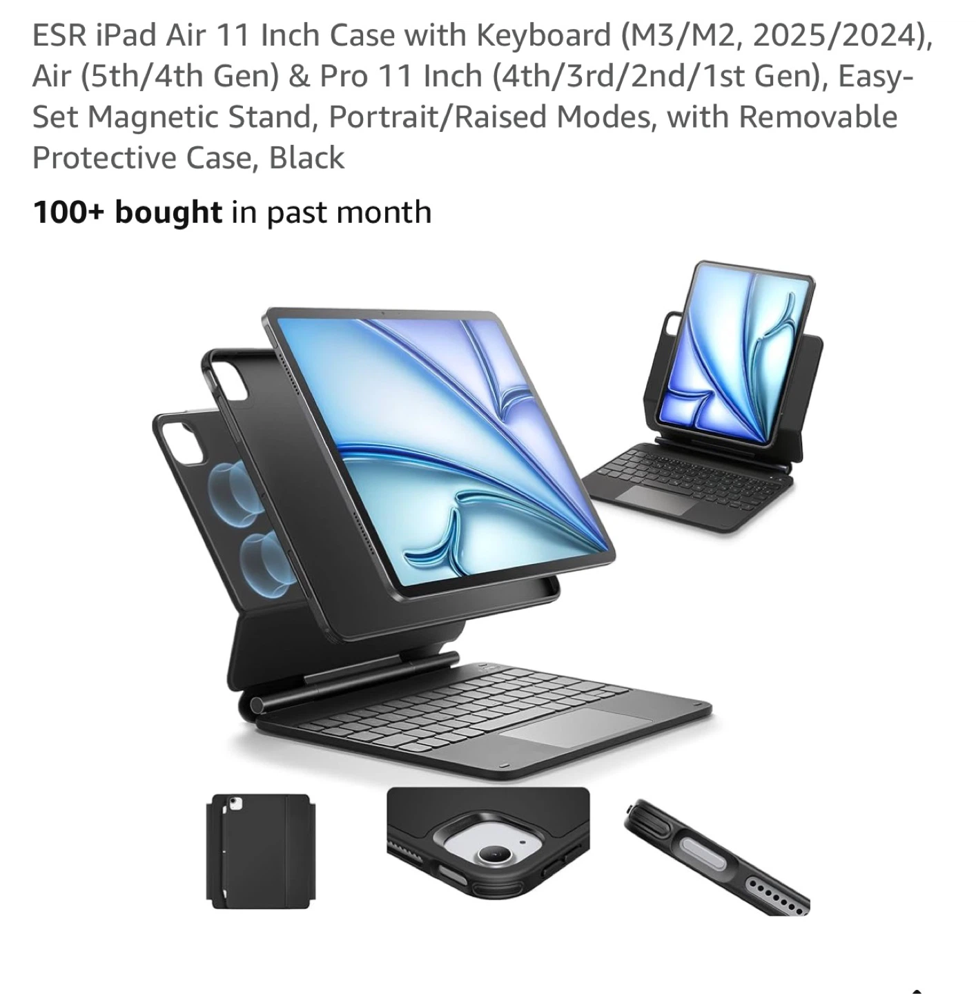 ESR Magnetic Keyboard Case 360 for iPad Air 11" & Pro 11" - photo 2