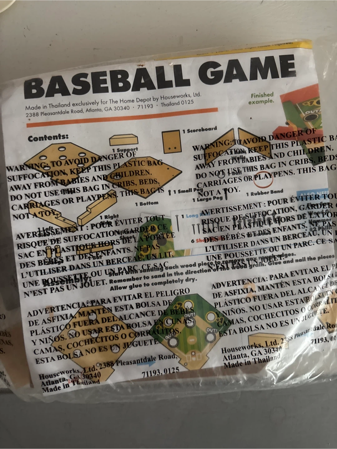 Home Depot Kids Workshops Baseball Game Kit