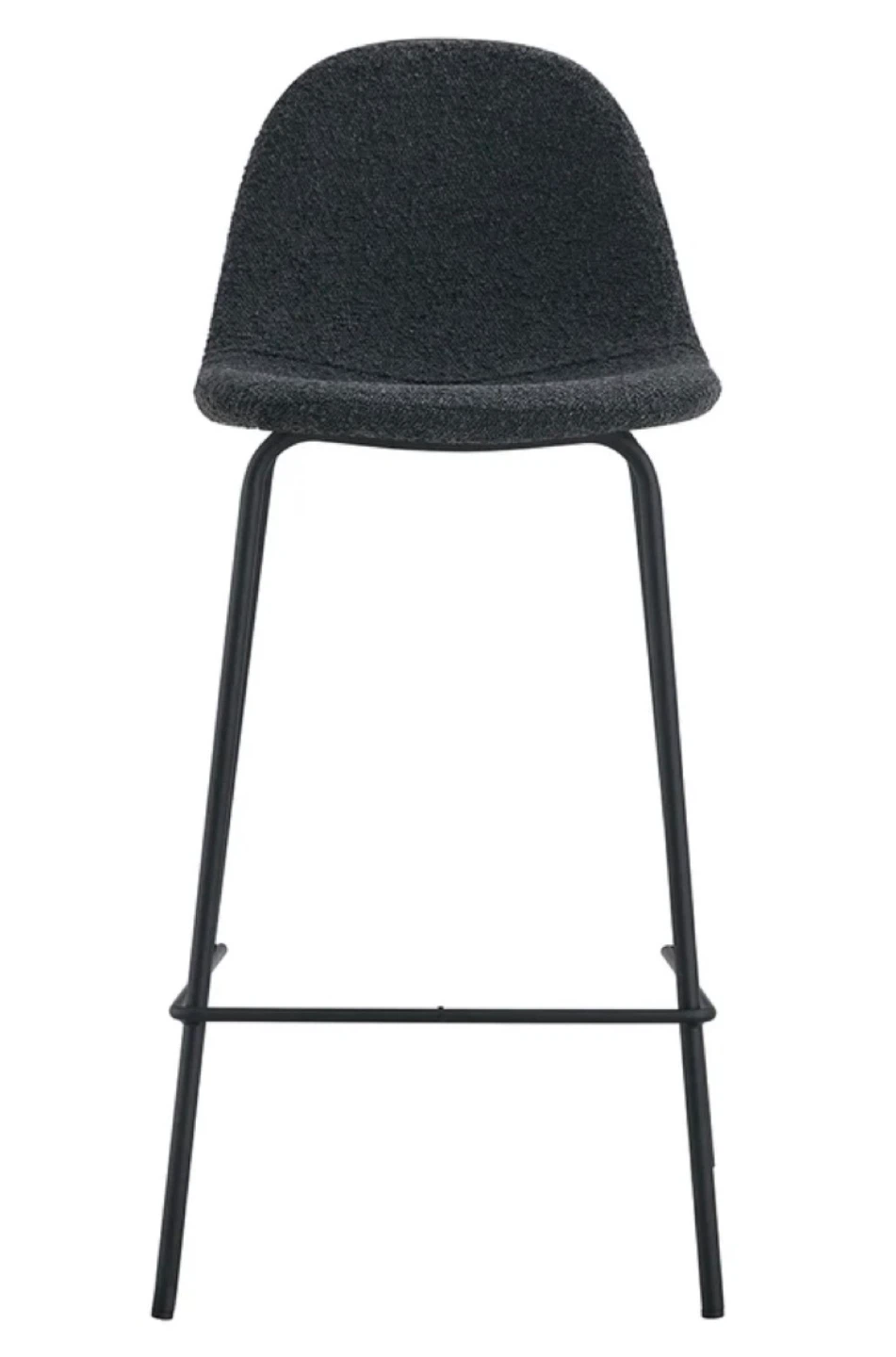 Pemberly Row Modern Boucle Bar Height Stools (Set of 2) - Black - photo 3