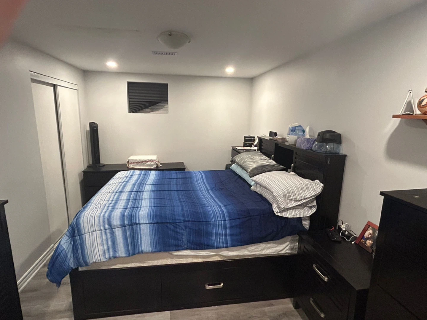 Black Queen Size Bed Frame with Drawers