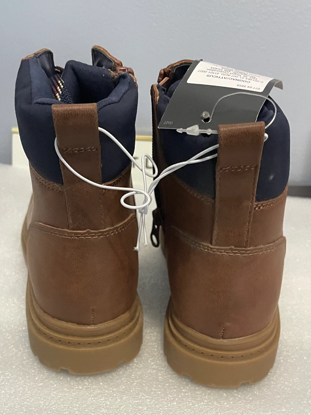 Cognac Atticus Brown Lace-Up Boots - Size 3 - photo 3
