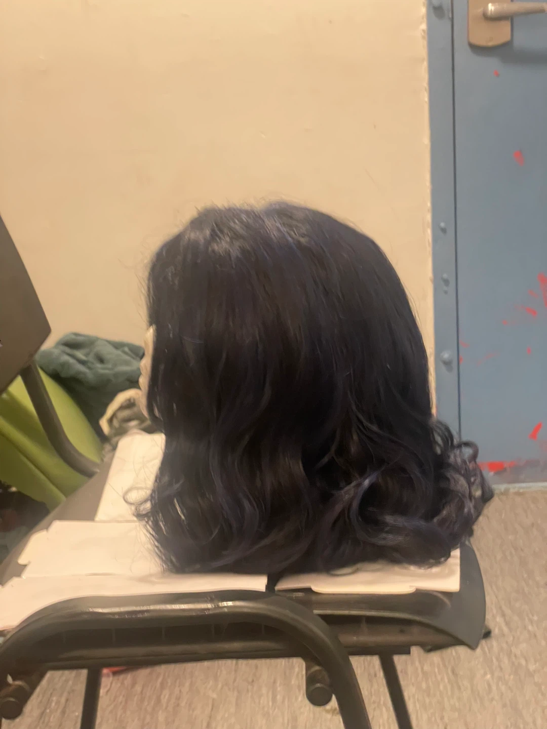 Synthetic Wig, Black with Dark Blue Lowlights