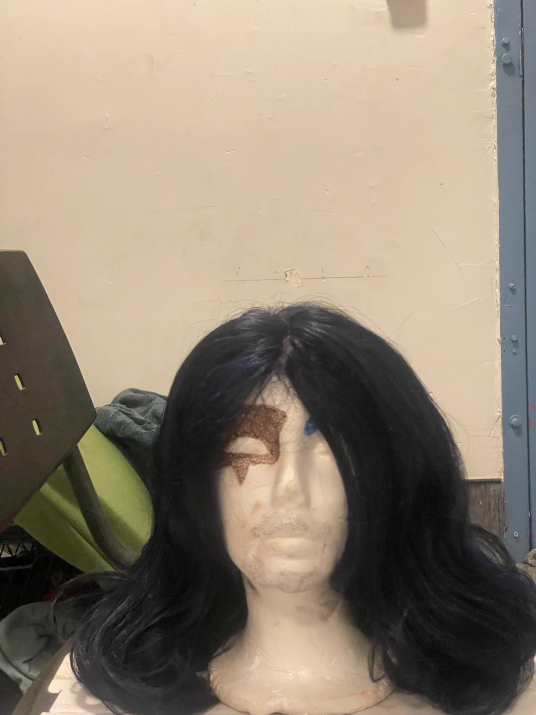 Synthetic Wig, Black with Dark Blue Lowlights - photo 3