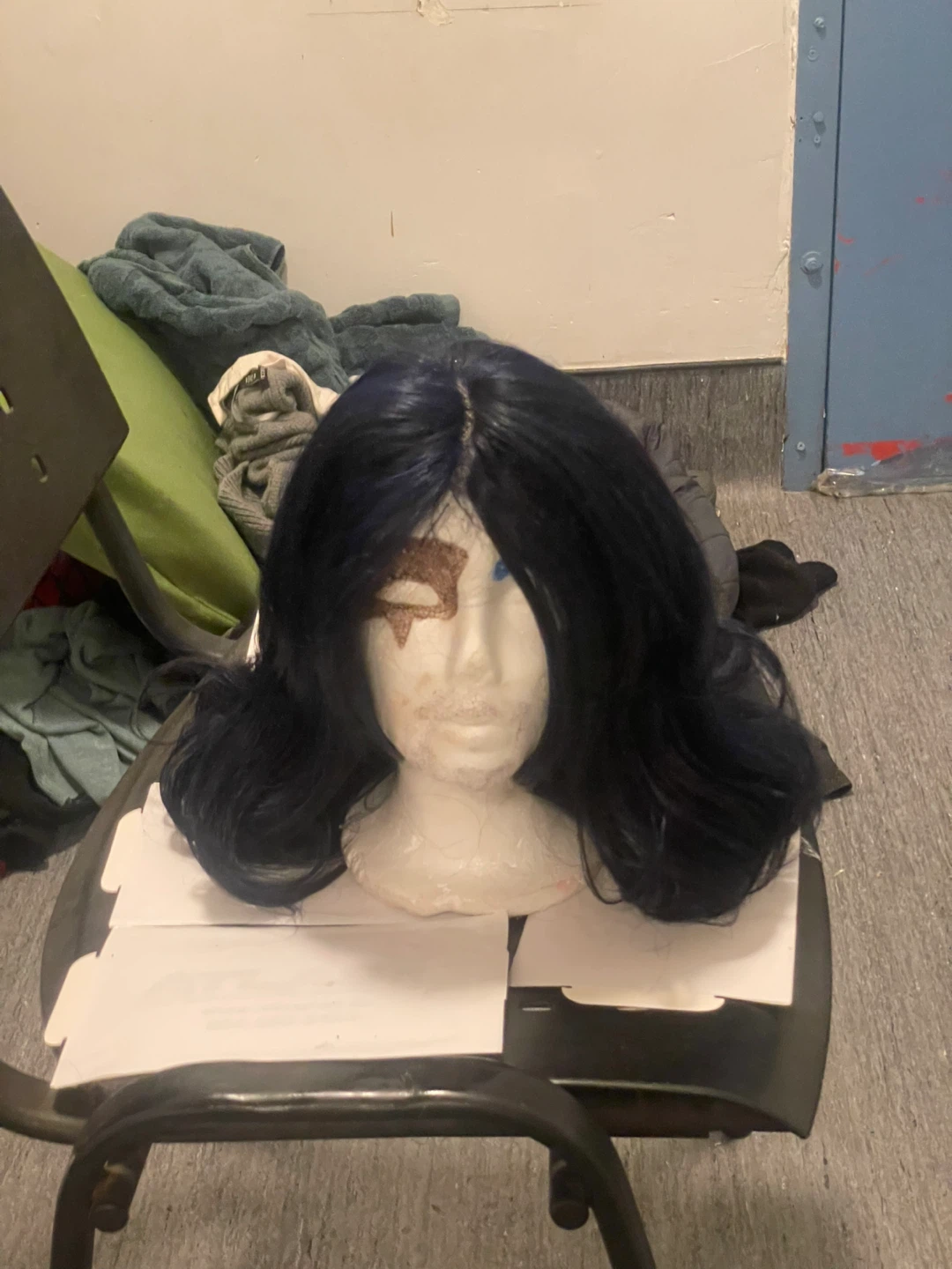 Synthetic Wig, Black with Dark Blue Lowlights - photo 2
