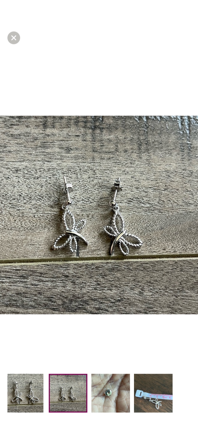 New Sterling Silver 925 butterfly earrings - photo 2