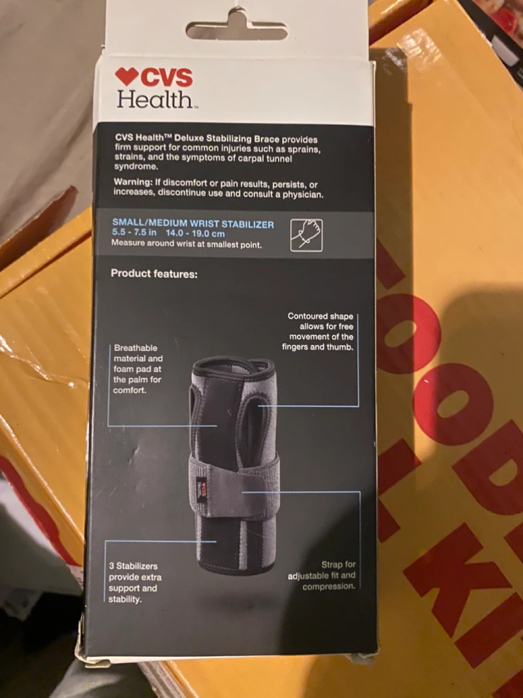 CVS Health Deluxe Stabilizing Wrist Brace SM/MED - photo 2