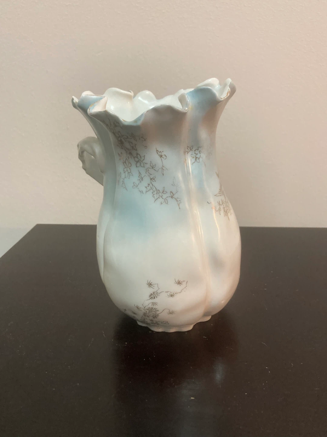 Vintage China Pitcher with Ruffled Rim - photo 3