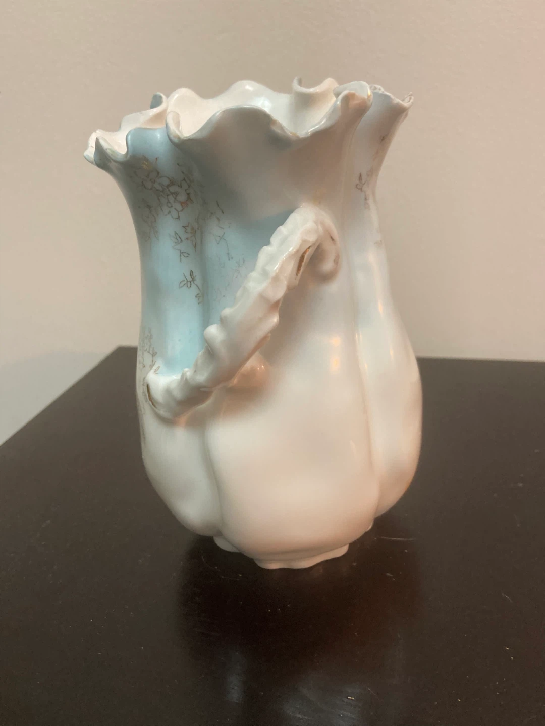 Vintage China Pitcher with Ruffled Rim - photo 2