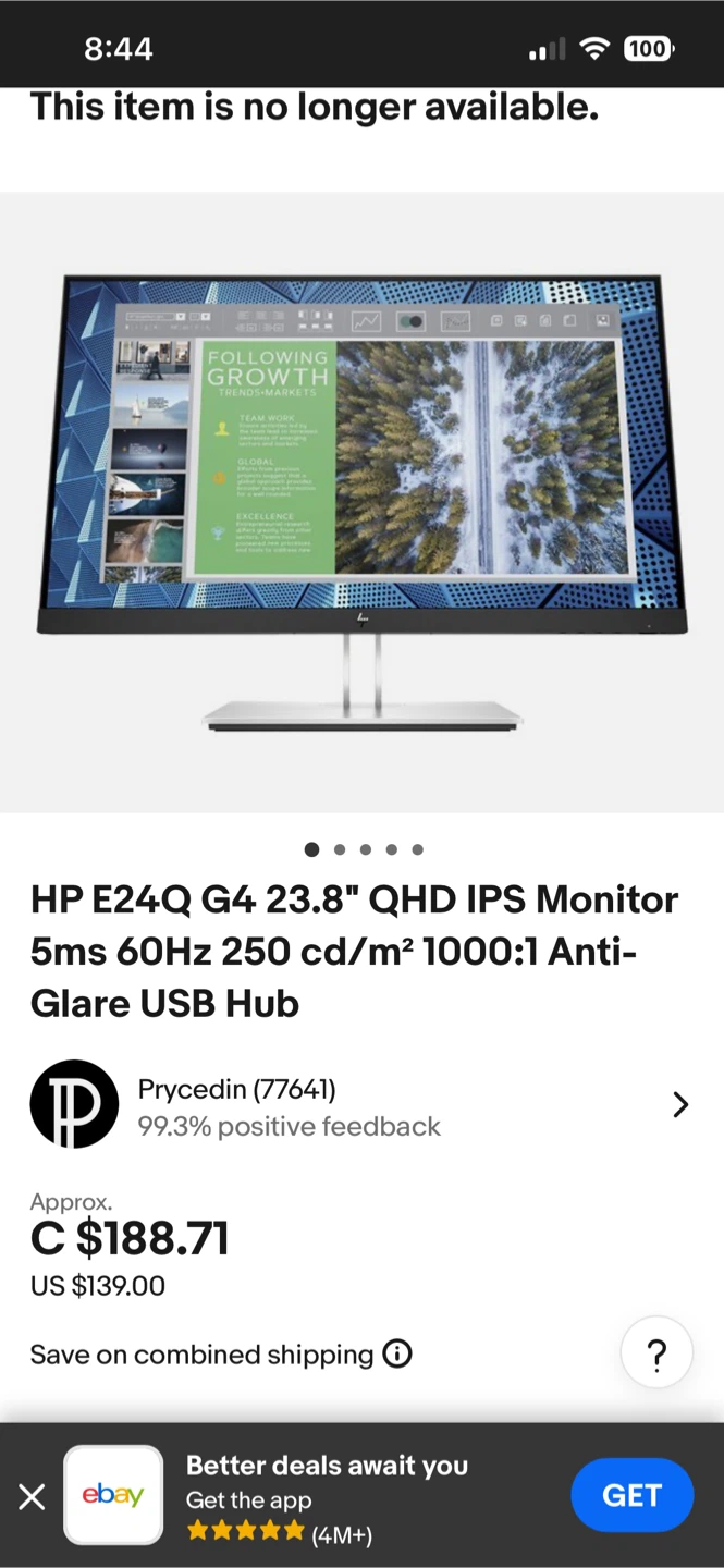 HP E24q G4 23.8" QHD Monitor