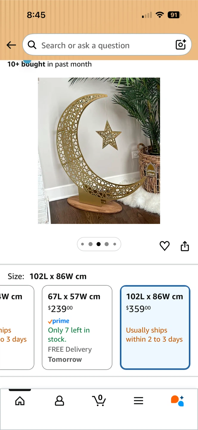 Metal Crescent Moon and Star-Larg - photo 5