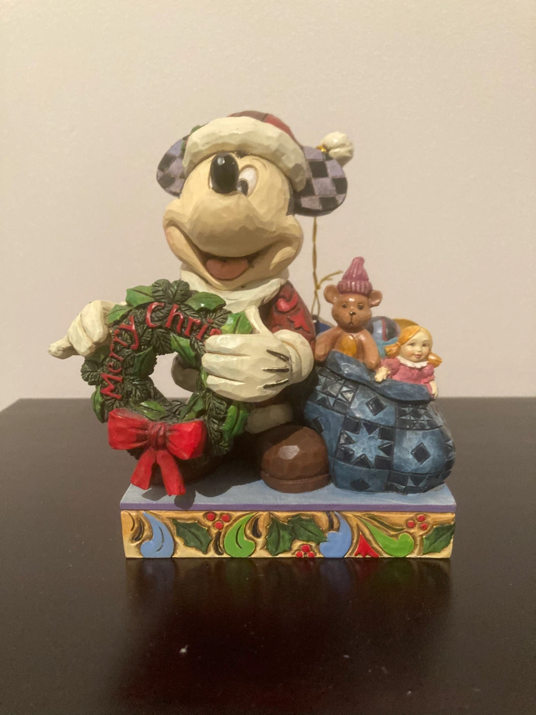 Disney Traditions Mickey Mouse "Merry Christmas To You" Figurine