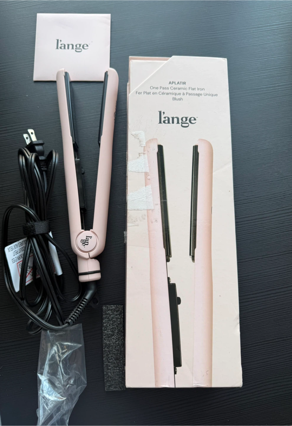 L'ange APLTIR One Pass Ceramic Flat Iron Blush