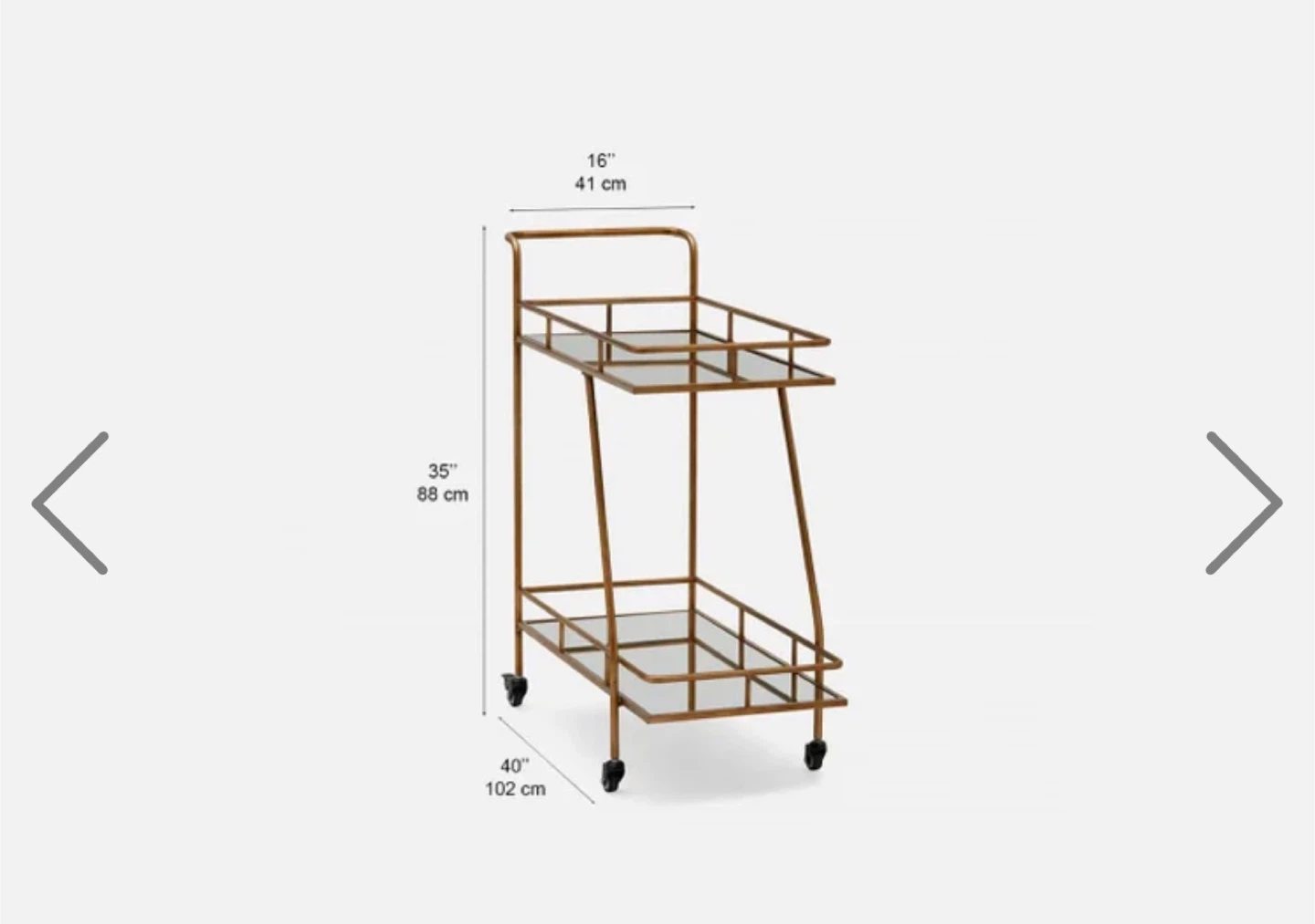 Mirrored Bar Cart - photo 3
