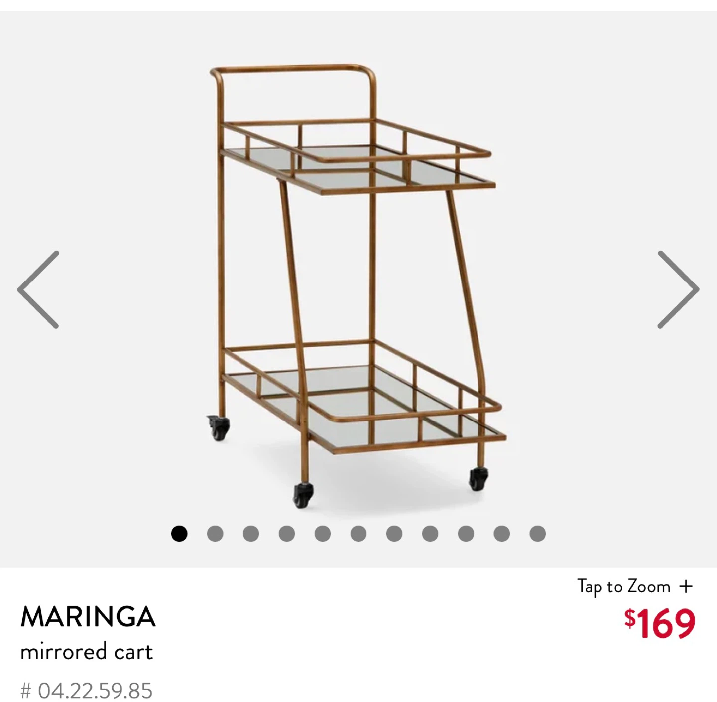 Mirrored Bar Cart - photo 2