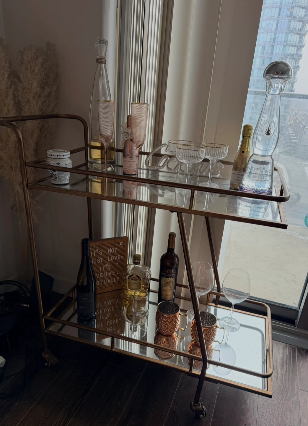 Mirrored Bar Cart
