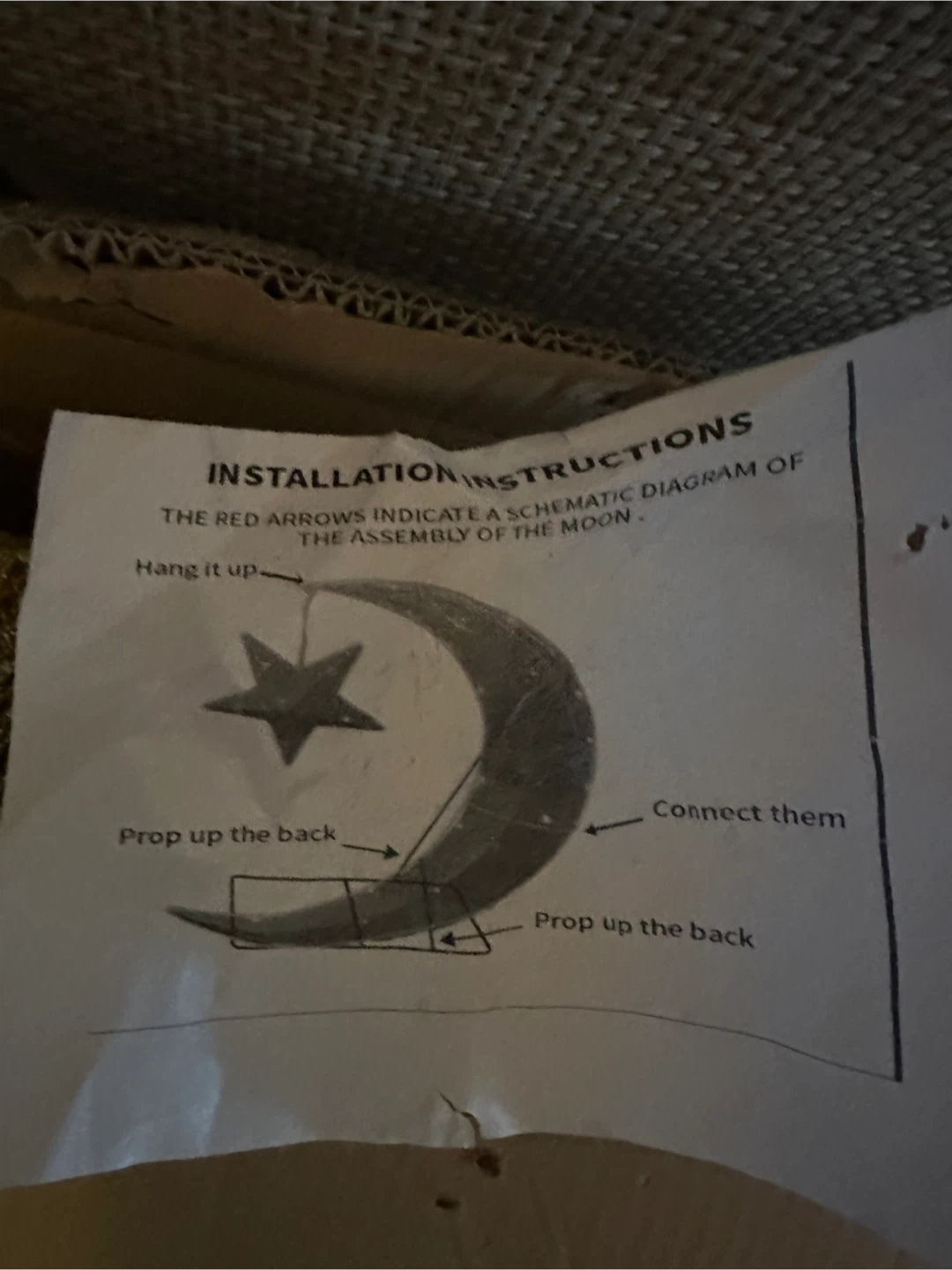 Pre-lit Decorations for Home Metal Star Moon Crescent - photo 4