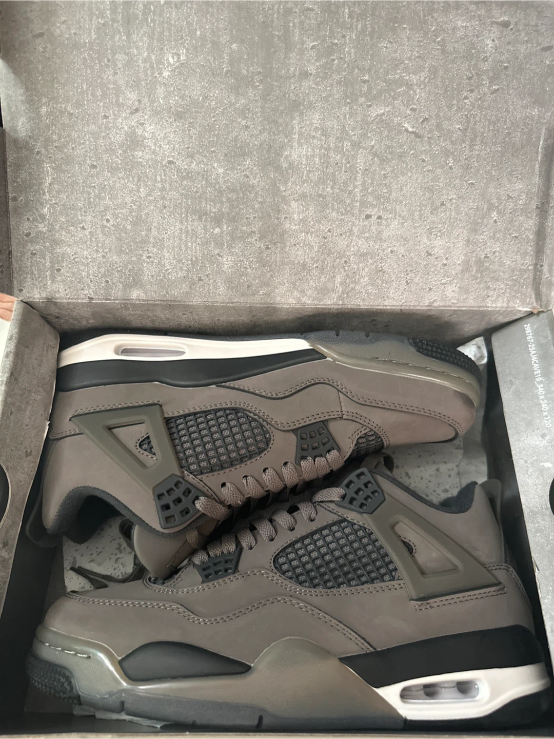 Air Jordan 4 Retro Cave Stone/Black-Phantom Shoes Size 9.5 Mens - photo 2
