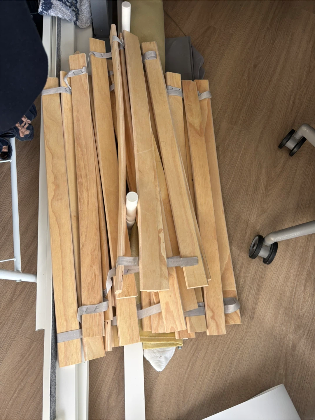 IKEA KLEPPSTAD Queen Bed Frame - White/Vissle Beige - photo 2