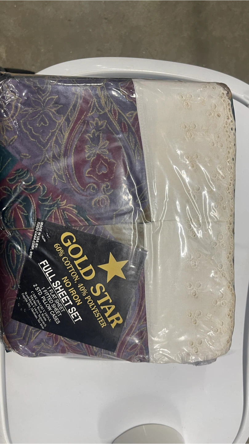 Gold Star Full Sheet Set - New in Package - photo 3