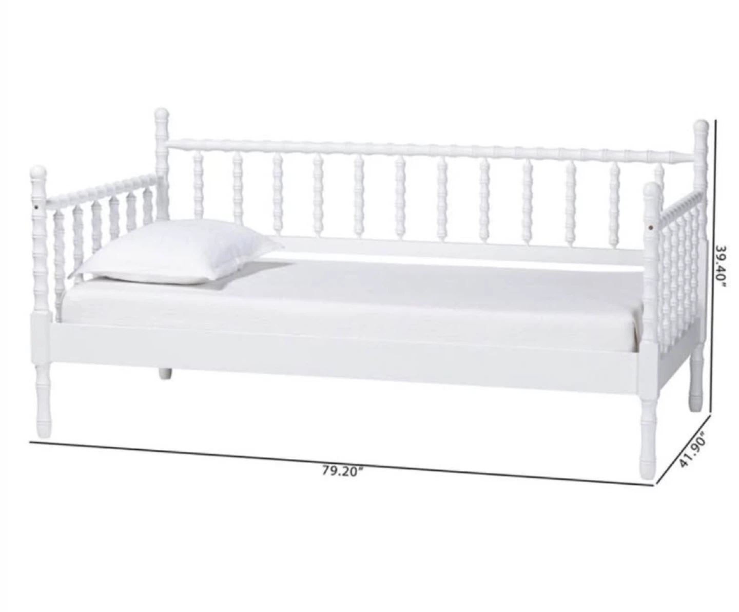 New White Wood Spindle Platform Daybed - Twin Size - photo 3
