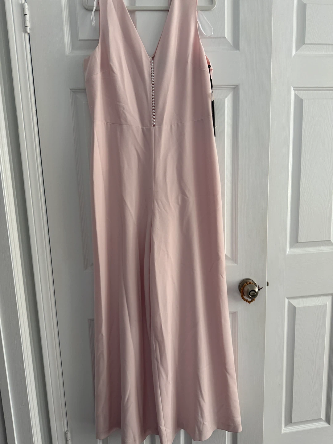 Karl Lagerfeld Blush Jumpsuit with Pearl Detail