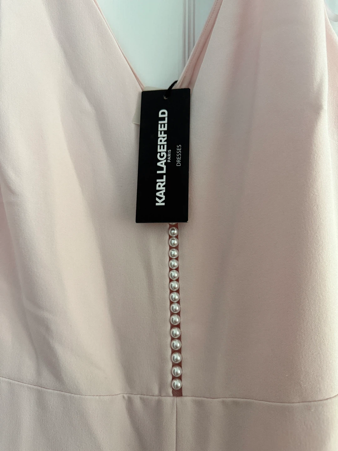 Karl Lagerfeld Blush Jumpsuit with Pearl Detail - photo 4