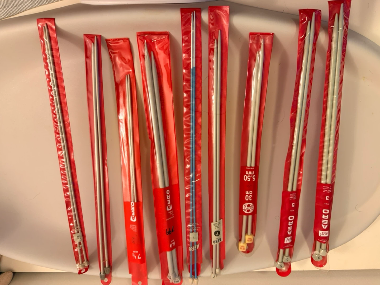 Knitting Needles different sizes