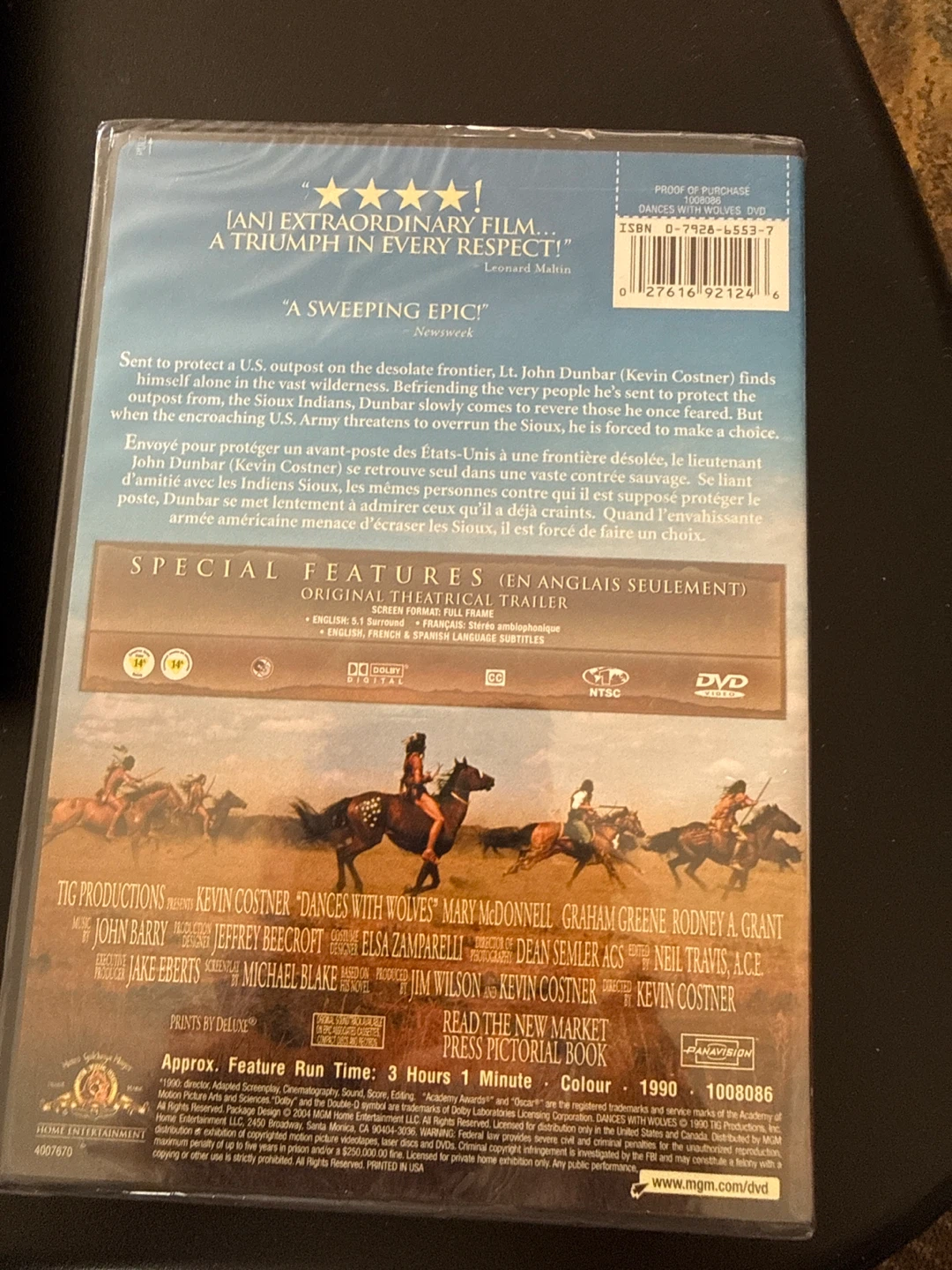 Dances with Wolves DVD - Kevin Costner - photo 2