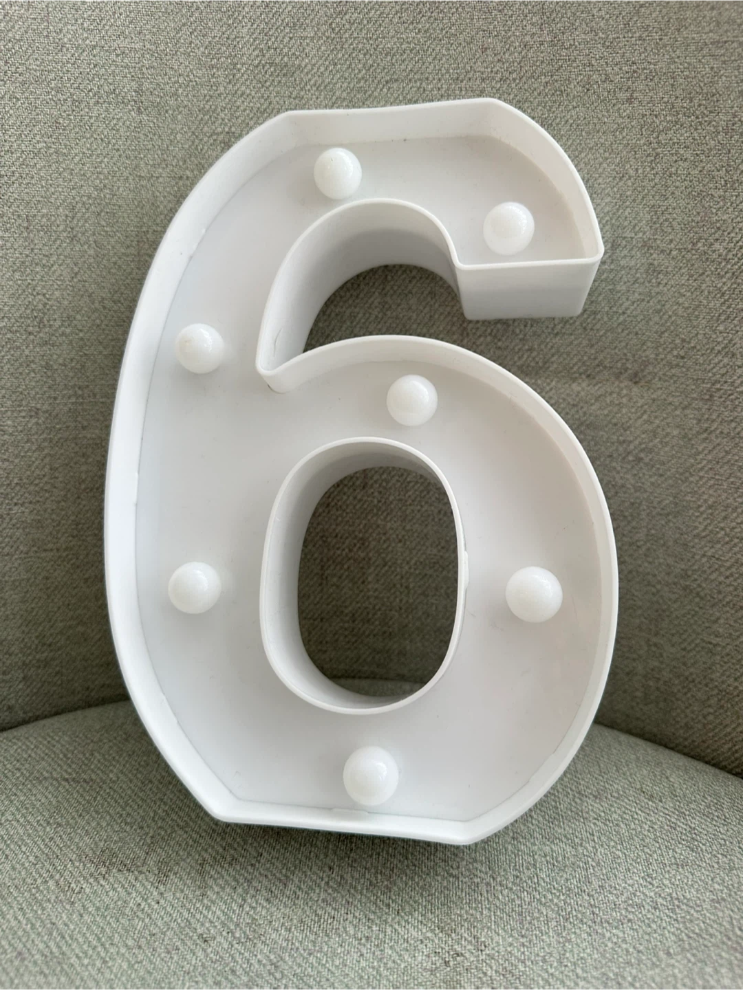 White Marquee Number Sign 6 or 9
