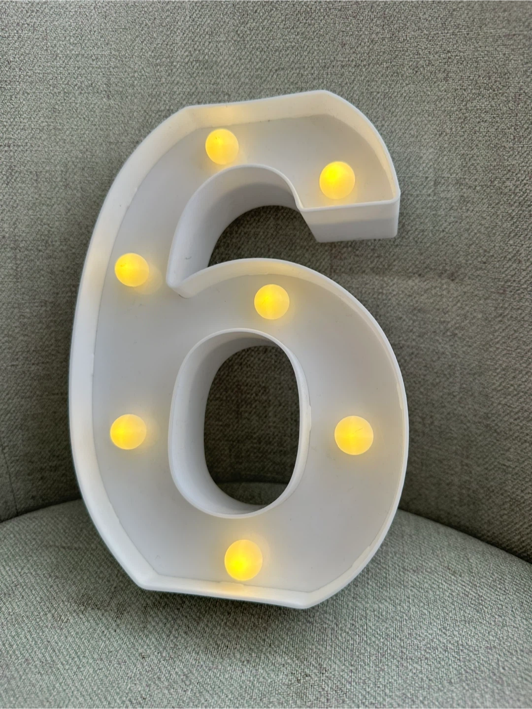 White Marquee Number Sign 6 or 9 - photo 2