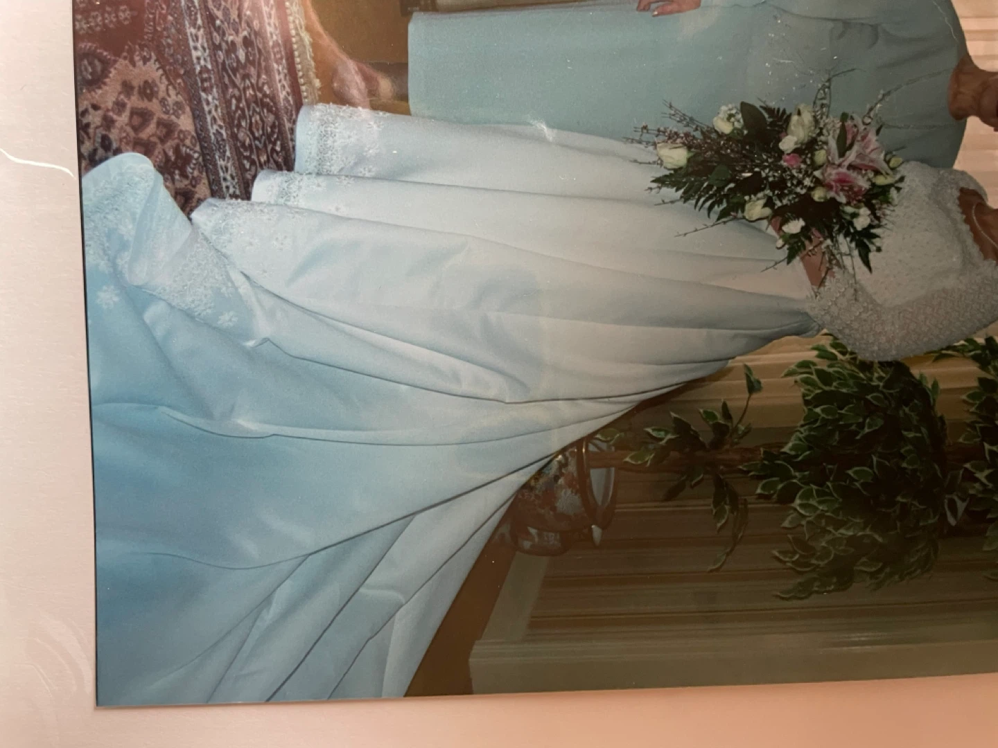 White Lace Wedding Dress with Long Sleeves - photo 3