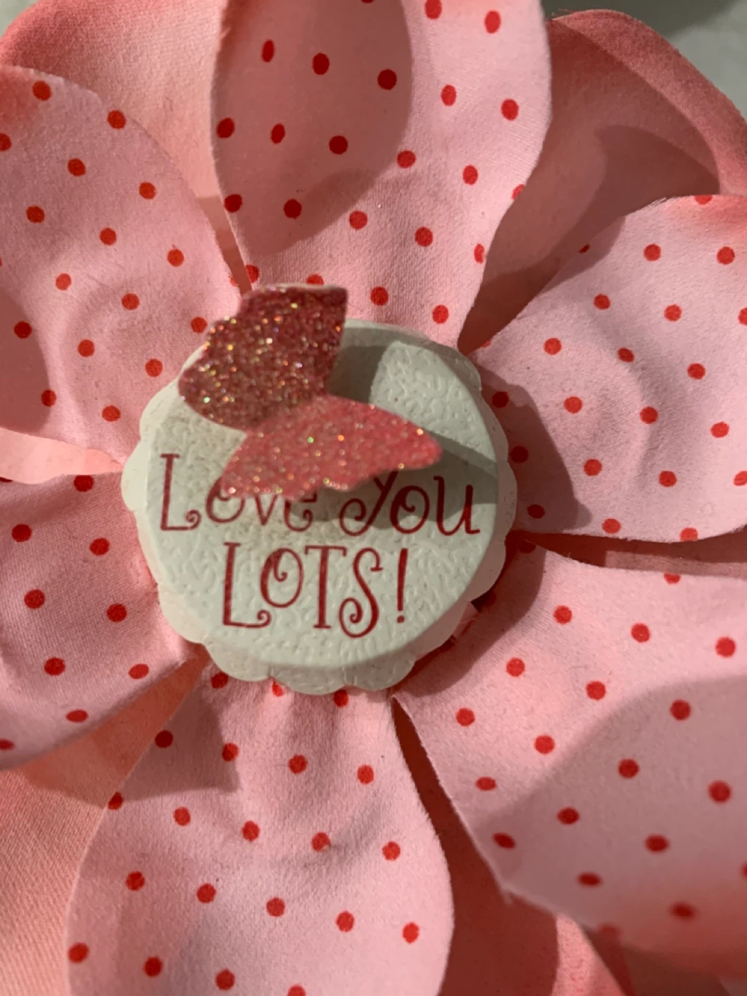 Decorative Rose with "Love You LOTS!" Message