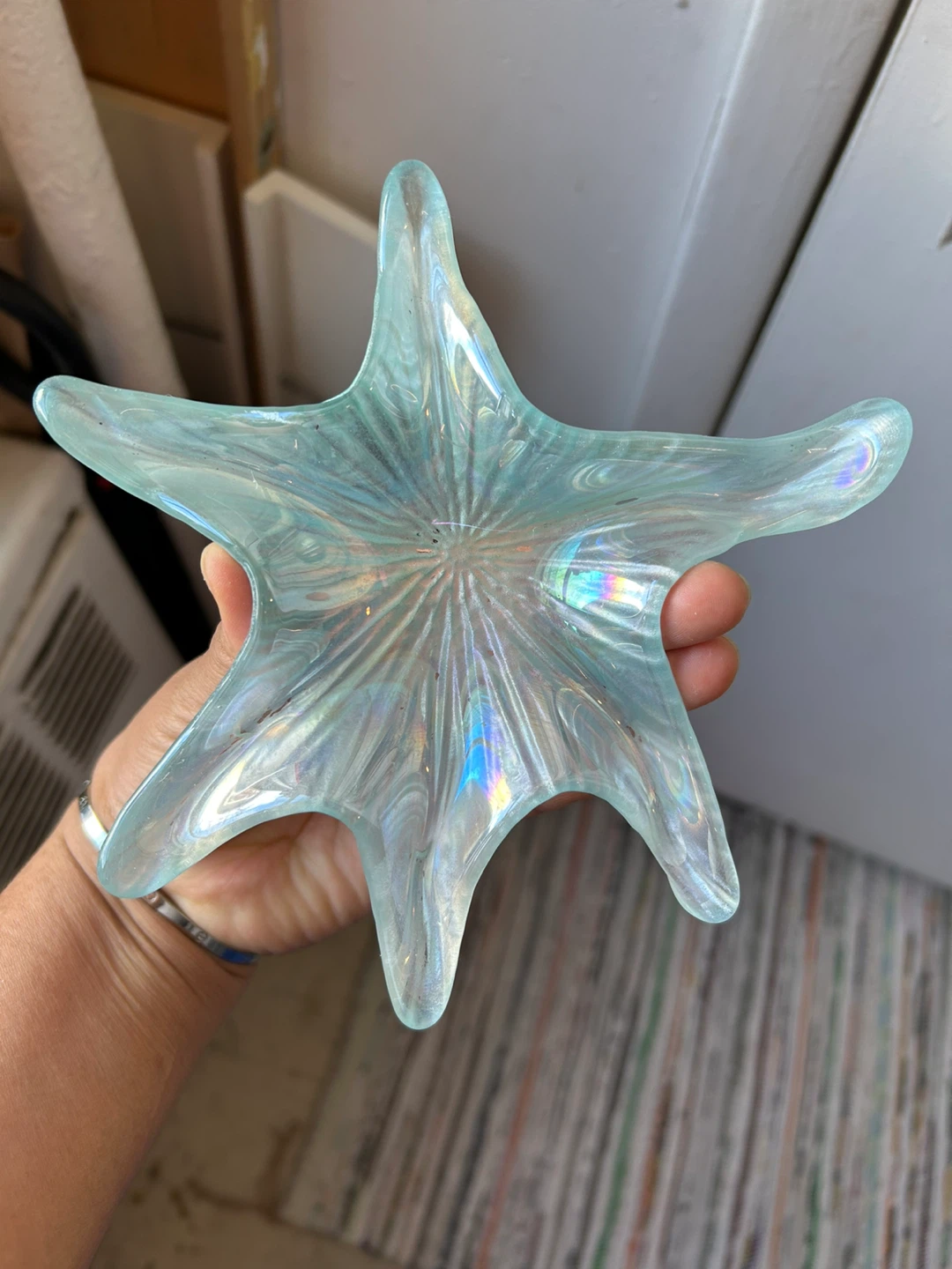 Glass starfish trinket dish - photo 2