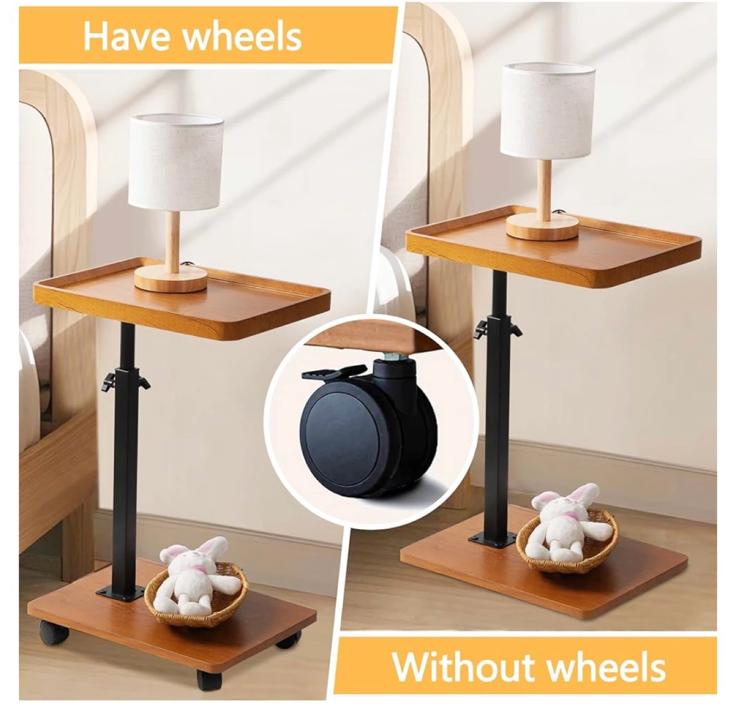 Adjustable Rolling Tray Table - photo 4