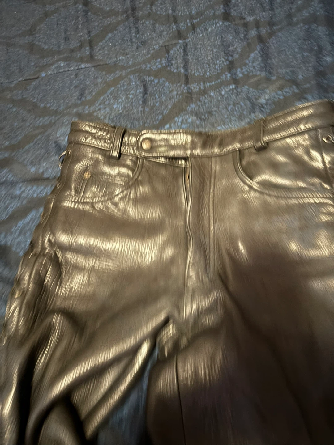 Black Leather Pants with Side Laces - photo 4