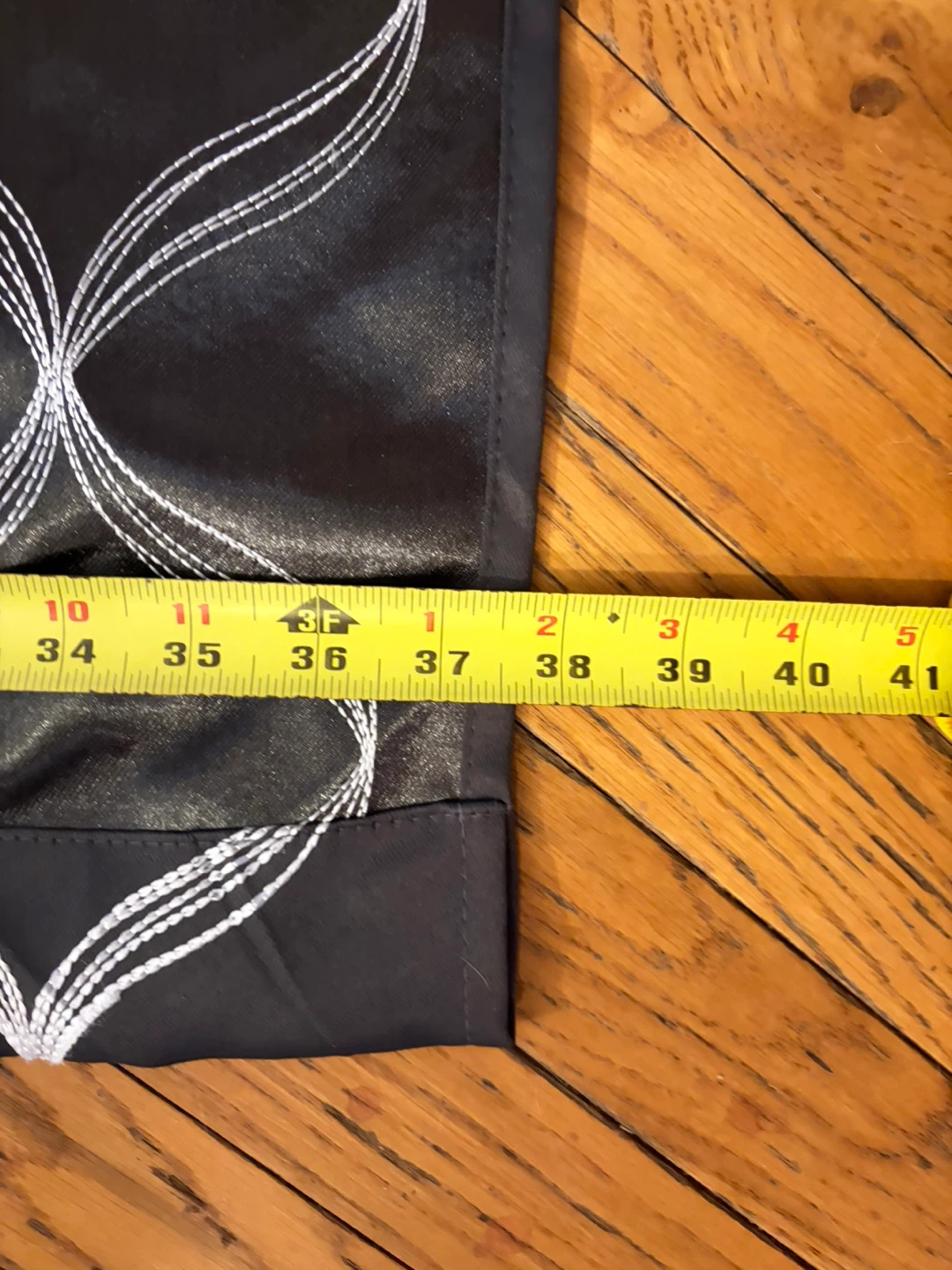 Black Geometric Pattern Curtains - photo 4