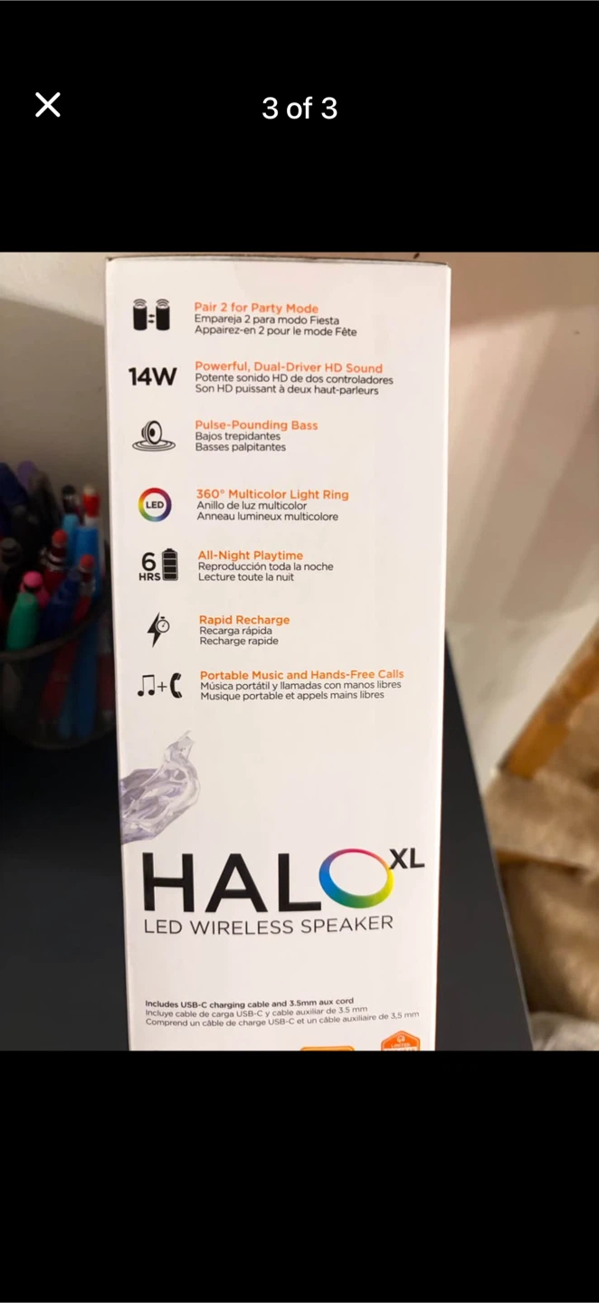 Hypergear Halo XL LED Wireless Speaker - photo 3