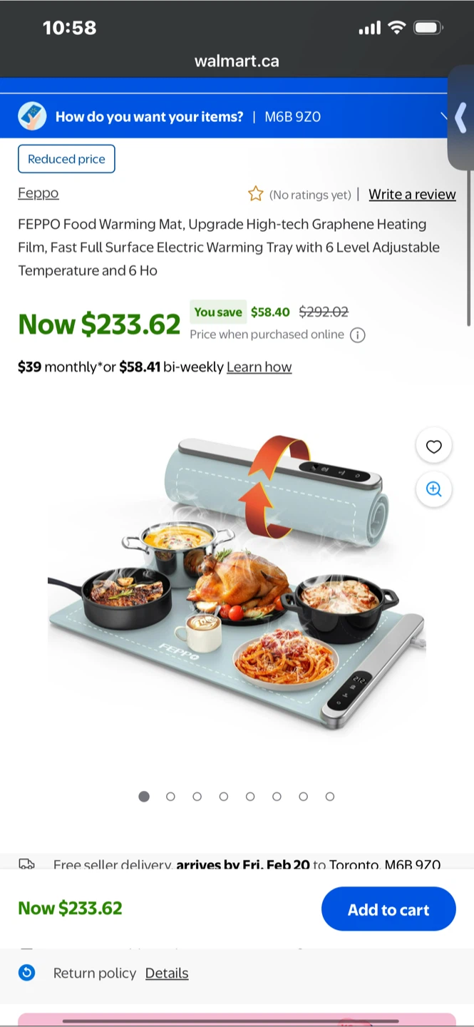 FEPPO Electric Food Warming Mat - Graphene Heating - photo 2