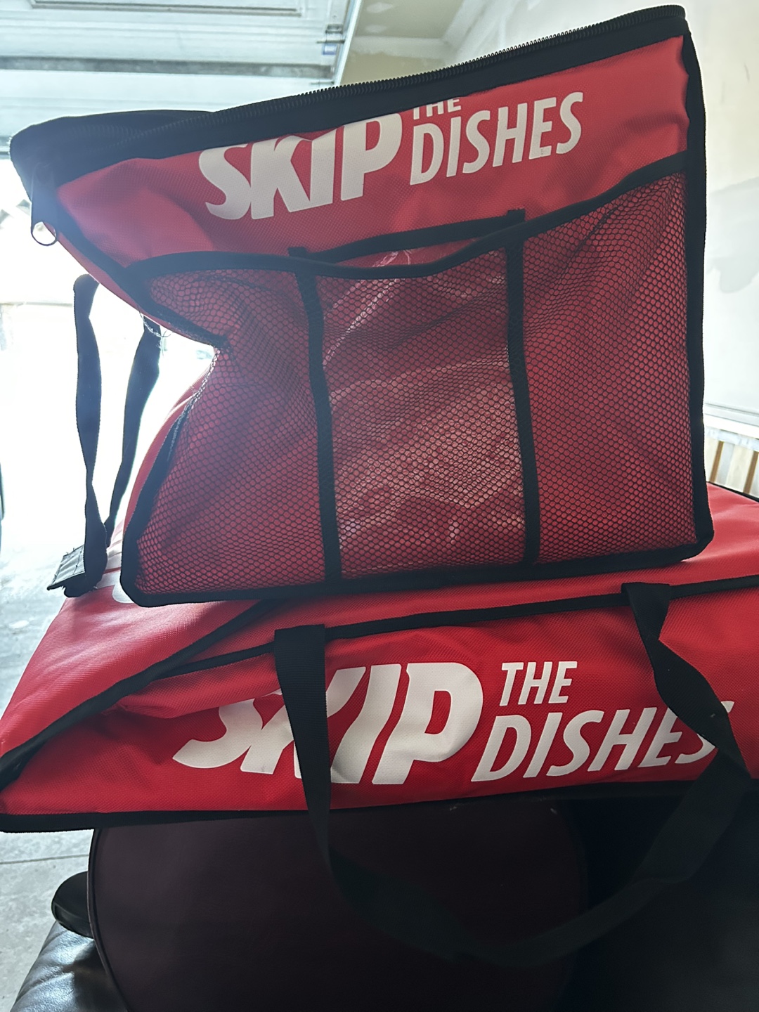 SkipTheDishes Insulated Delivery Bags (2) - Red - photo 2