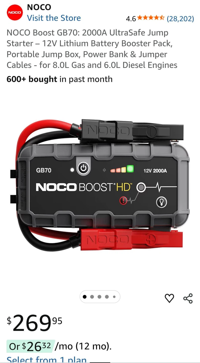 NOCO Boost GB70 Jump Starter - photo 3