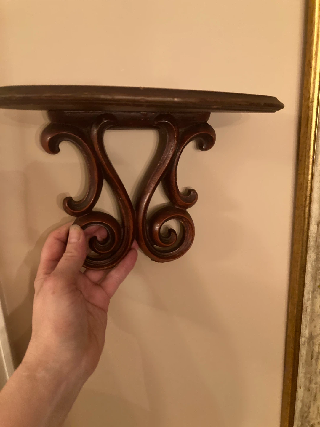 Ornate Wood Wall Shelf