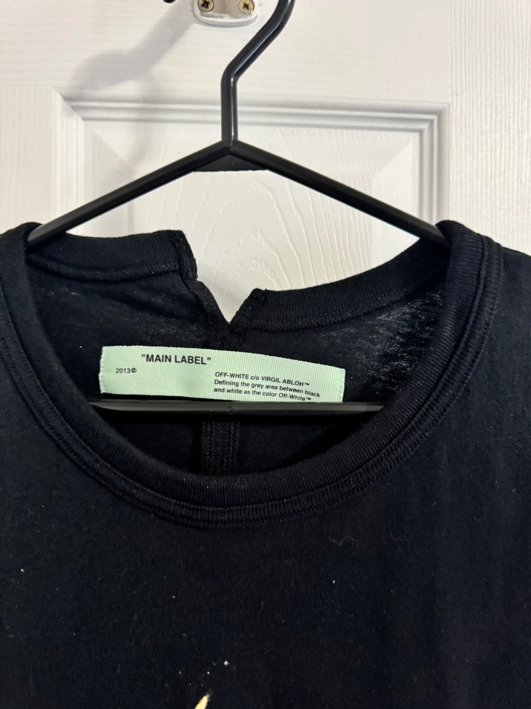 Off-White "Main Label" Black Flaming Hands T-Shirt - photo 3